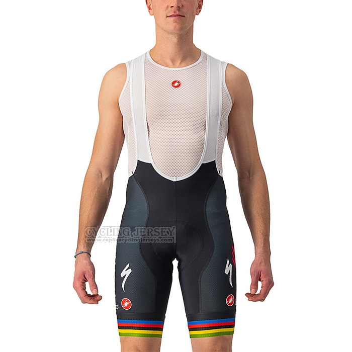 2022 Cycling Jersey Uci Deceuninck Quick Step White Short Sleeve and Bib Short